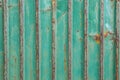 Pattern of Rust on the Green Wall metal sheet  texture background Royalty Free Stock Photo