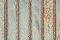 Pattern of Rust on the Green Wall metal sheet  texture background Royalty Free Stock Photo