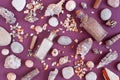 Pattern of sand in the glass bottle Royalty Free Stock Photo