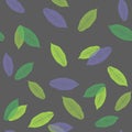 Pattern with leaves in khaki colors
