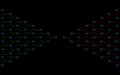 Pattern of Science Fictional image of a starships battle in deep space and black background