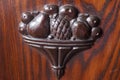 Pattern sculpted in wood Royalty Free Stock Photo