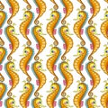 Pattern with Seahorses