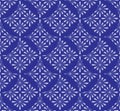 Pattern seamless abstract from circles of blue color with a pattern overlapping each other. for fabric, wallpaper, tile.