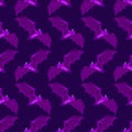 Pattern for seamless background. Bats on a purple .