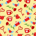 Pattern seamless background of valentine day Royalty Free Stock Photo