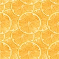 pattern seamless background Watercolor close up sliced cut orange fruit semi realistic hand drawing painted illustration, isolated