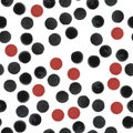 Pattern Seamless Coloring black and red polka