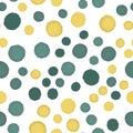 Pattern Seamless Coloring yellow and green polka