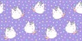 Pattern seamless with cute unicorn on star background in pastel color. Kawaii unicorn background Royalty Free Stock Photo