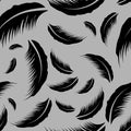 1075 pattern, seamless pattern with feathers in monochrome colors, ornament for wallpaper and fabric Royalty Free Stock Photo