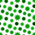 Pattern seamless with green floral ornaments on white background. Flower Texture for kitchen wallpaper or bathroom flooring. can