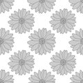 2278 pattern, seamless pattern in monochrome colors with flowers, wrapping paper, wallpaper ornament, scrapbooking