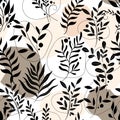 Pattern seamless nature branch.Floral decoration,vinrage style.Elegant plant drawing Royalty Free Stock Photo