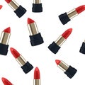 Pattern seamless Red lipstick 3d illustration of a beautiful vector illustration Royalty Free Stock Photo