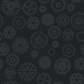 pattern seamless texture background gear wheel turns dark on black