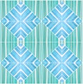 Pattern seamless tone blue turquoise color paint on wood design