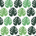 1447 pattern, seamless pattern with tropical green leaves, ornament for wallpaper and fabric, background for scrapbooking, wrappin