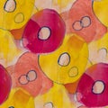 Pattern seamless watercolortexture red yellow Royalty Free Stock Photo