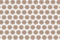 Pattern for seamless white background of embroidered bouquets with stylized orange flowers