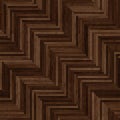 Seamless wood parquet texture herringbone deep brown