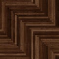 Seamless wood parquet texture herringbone deep brown