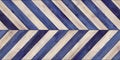 Seamless wood parquet texture horizontal chevron various blue