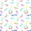 Pattern of a set of arrows. Royalty Free Stock Photo