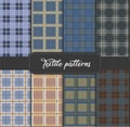 PATTERN 17 Set of seamless Textile Backgrounds Royalty Free Stock Photo