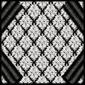 Intricate Black And White Crochet Pattern With Elaborate Borders