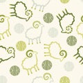 Pattern sheep wool balls decorative