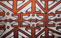 The pattern on the shield of a warrior Asmat tribe. Royalty Free Stock Photo