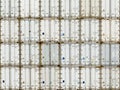 Pattern of shipping container stack at depot Royalty Free Stock Photo