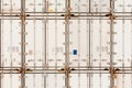 Pattern of shipping container stack at depot Royalty Free Stock Photo