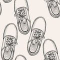 Pattern of shoes - sneakers. Royalty Free Stock Photo