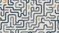 Abstract Maze Pattern with Interconnected Lines and Geometric Shapes Keywords: abstract, pattern Royalty Free Stock Photo