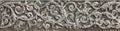 Pattern of silver metal plate with flower carved background Royalty Free Stock Photo