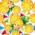 Pattern with slice orange