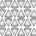 pattern of slices of watermelons kawaii Royalty Free Stock Photo