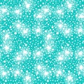 Pattern with small flowers, pompoms or snowflakes