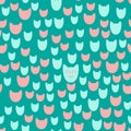 Pattern with smiling cats.