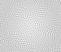 Pattern of soft dark round dot in halftone waves on cream background