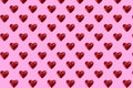 . A pattern of sparkling, iridescent hearts. Blank for the designer