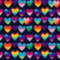 A pattern of sparkling, iridescent hearts. Blank for the designer.