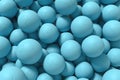 Pattern of spheres light blue. Minimalistic 3d sphere