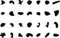 Pattern spot shape. Random ink blob geometric round pattern. Vector