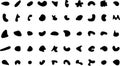Pattern spot shape. Random ink blob geometric round pattern. Vector illustration Royalty Free Stock Photo