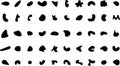 Pattern spot shape. Random ink blob geometric round pattern. Vector