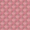 Seamless Geometric Red and White Striped Squares Pattern Background Royalty Free Stock Photo