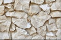 A pattern of stone wall texture, featuring white rocks and sandstone. The background features natural rock textures in beige tones Royalty Free Stock Photo